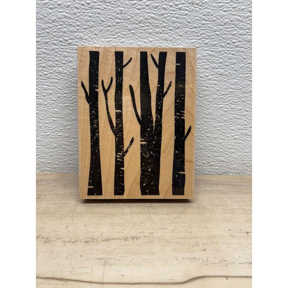 Hero Art Tree Trunks Large Wood Mounted Rubber Stamp - Picture 1 of 5